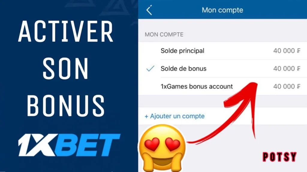 Utiliser le Compte Bonus sur 1xBet