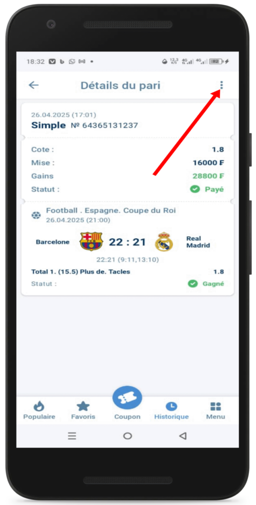 1xbet vérifier coupon version ordinateur