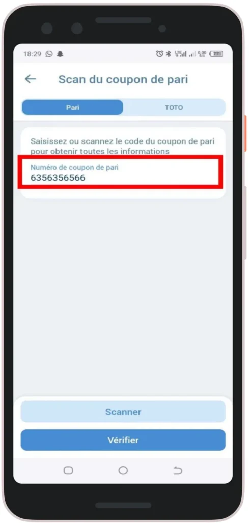 vérifier le code du coupon 1xbet