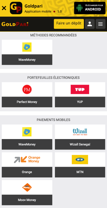 vérifier coupon goldpari apk