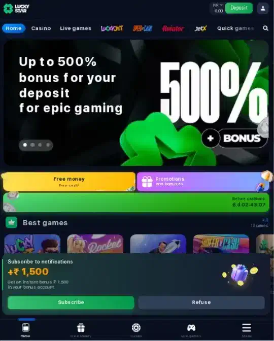 lucky star bonus pari sportif