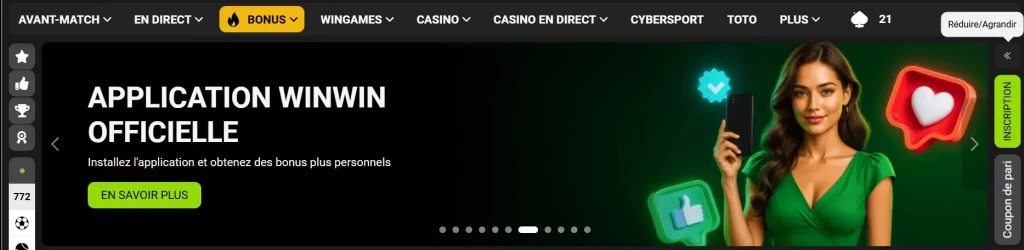 vérification winwin bet app mobile