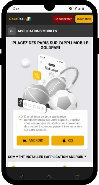 Application goldpari apk