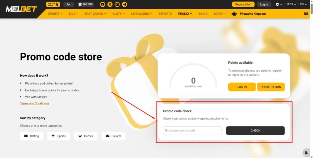 verifier coupon melbet apk