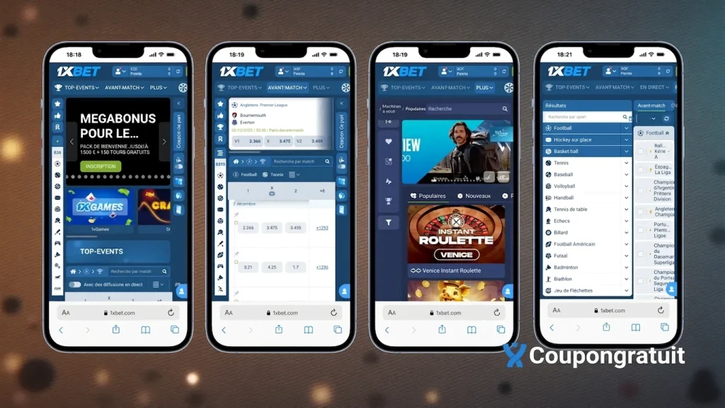 comment vérifier coupon 1xbet App