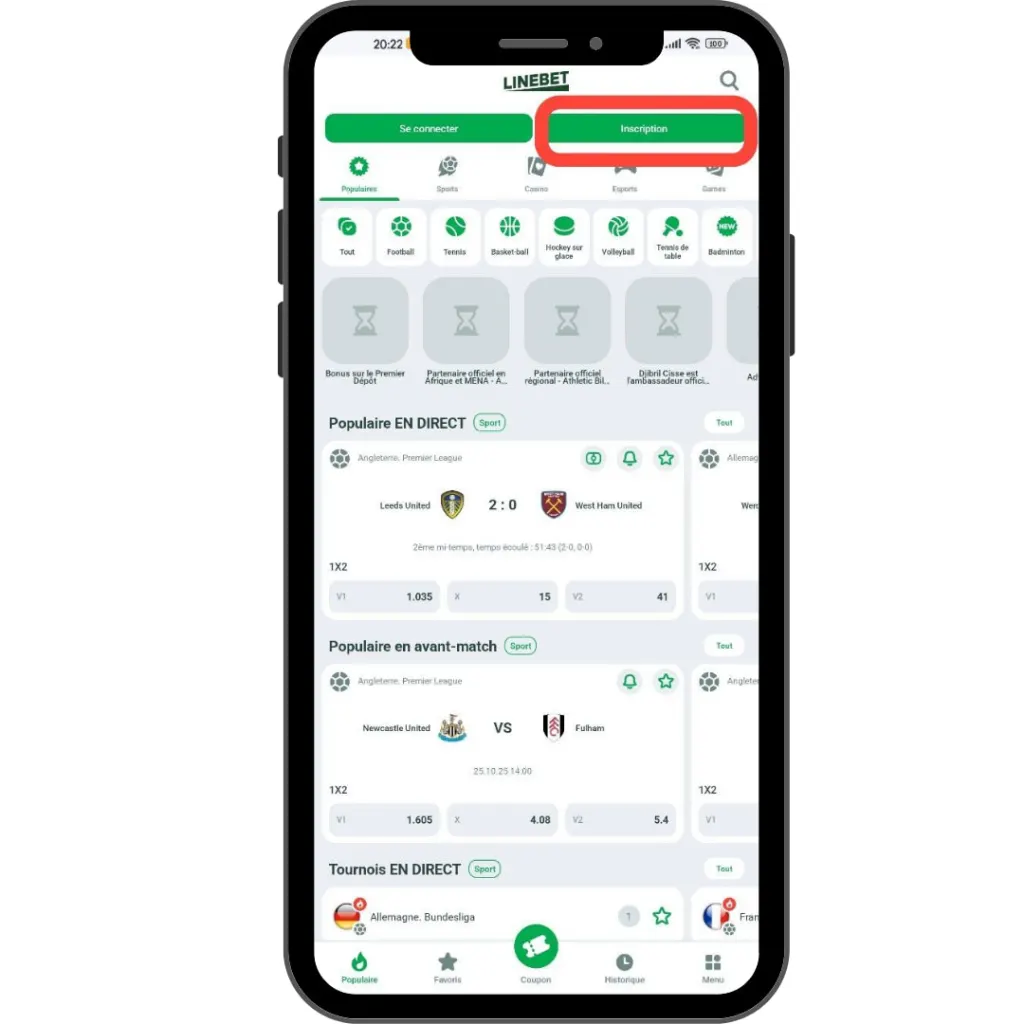 vérifier votre coupon linebet